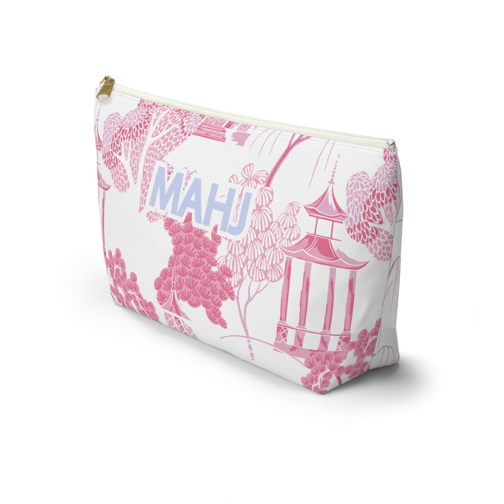 Mahjong Tile Bag, Chinoiserie Pink, Gifts- Peace Love Light Shop