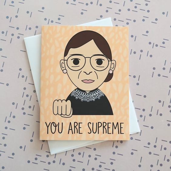 RBG You are Supreme Greeting Card- Peace Love Light Shop