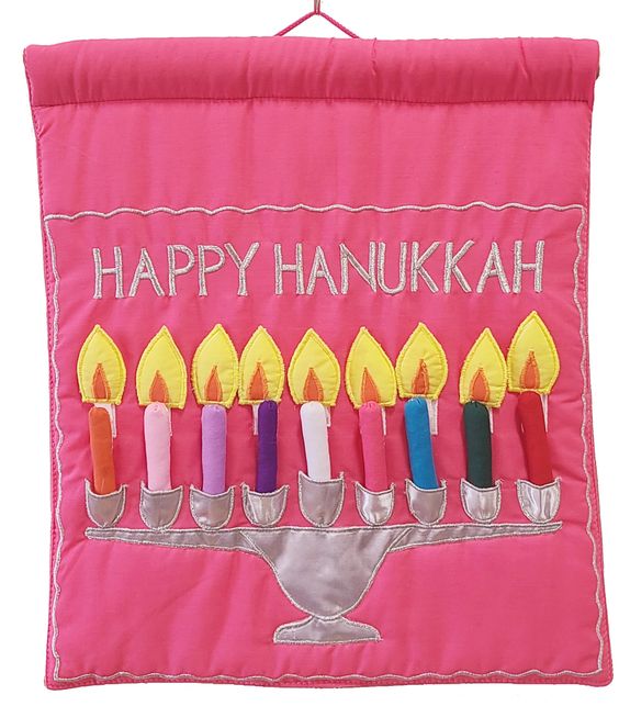 Family Menorah Wall Hanging, Kids Hanukkah Gift - Peace Love Light Shop