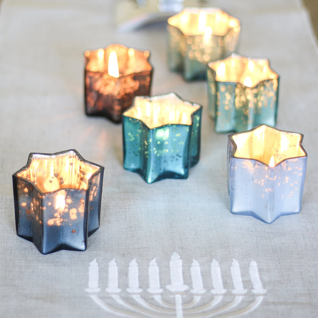 Star Of David Votive Holders, Hanukkah Decoration - Peace Love Light Shop