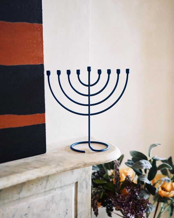 Trace Modern Menorah, Via Maris, Peace Love Light Shop