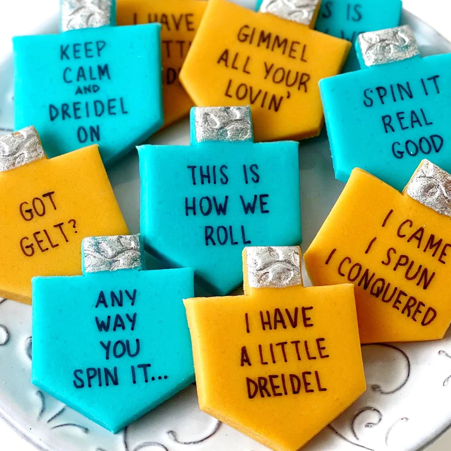 Hanukkah funny dreidel tiles- Peace Love Light Shop
