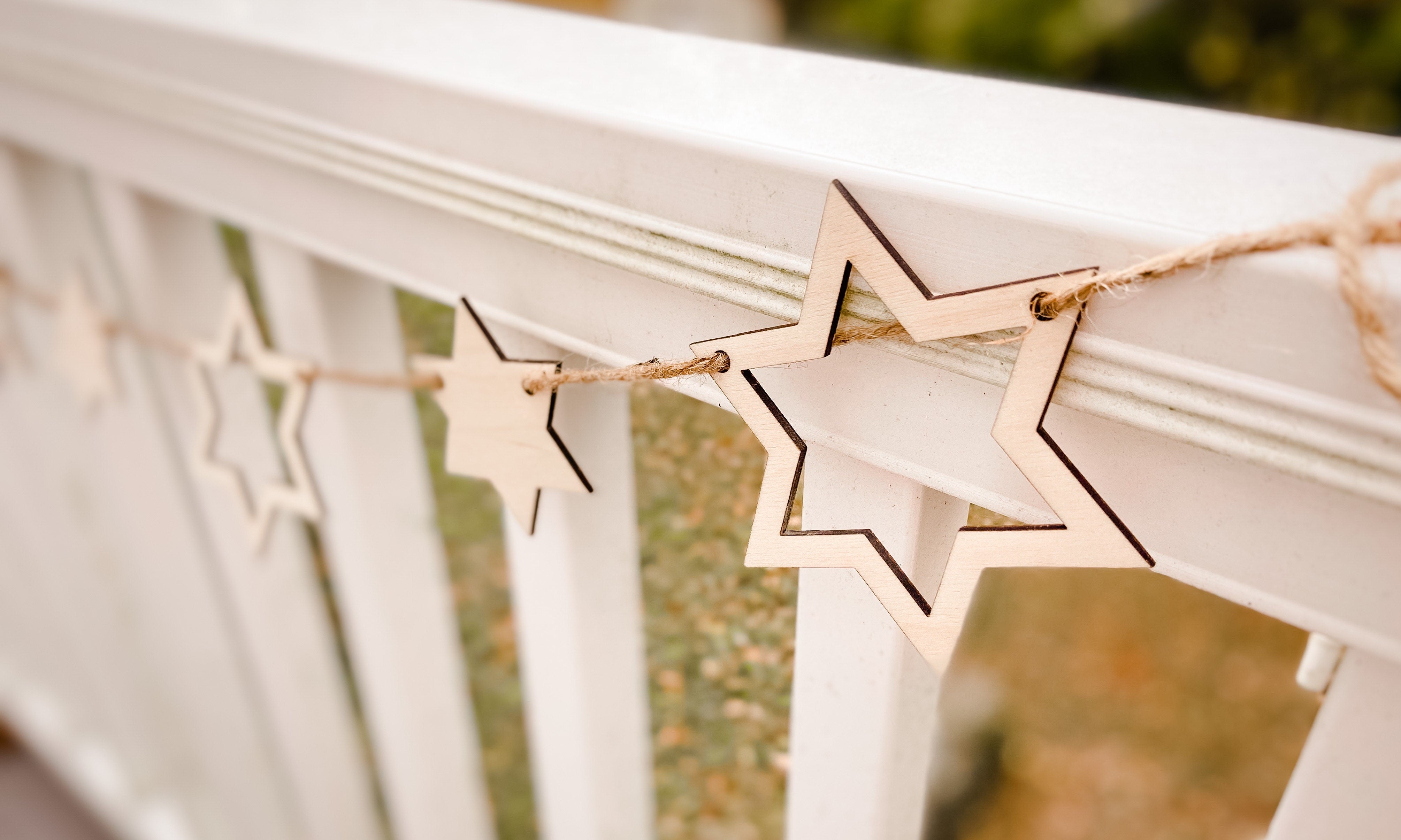 Wood Star Of David Banner, Hanukkah, Jewish Holiday Decor - Peace Love Light Shop