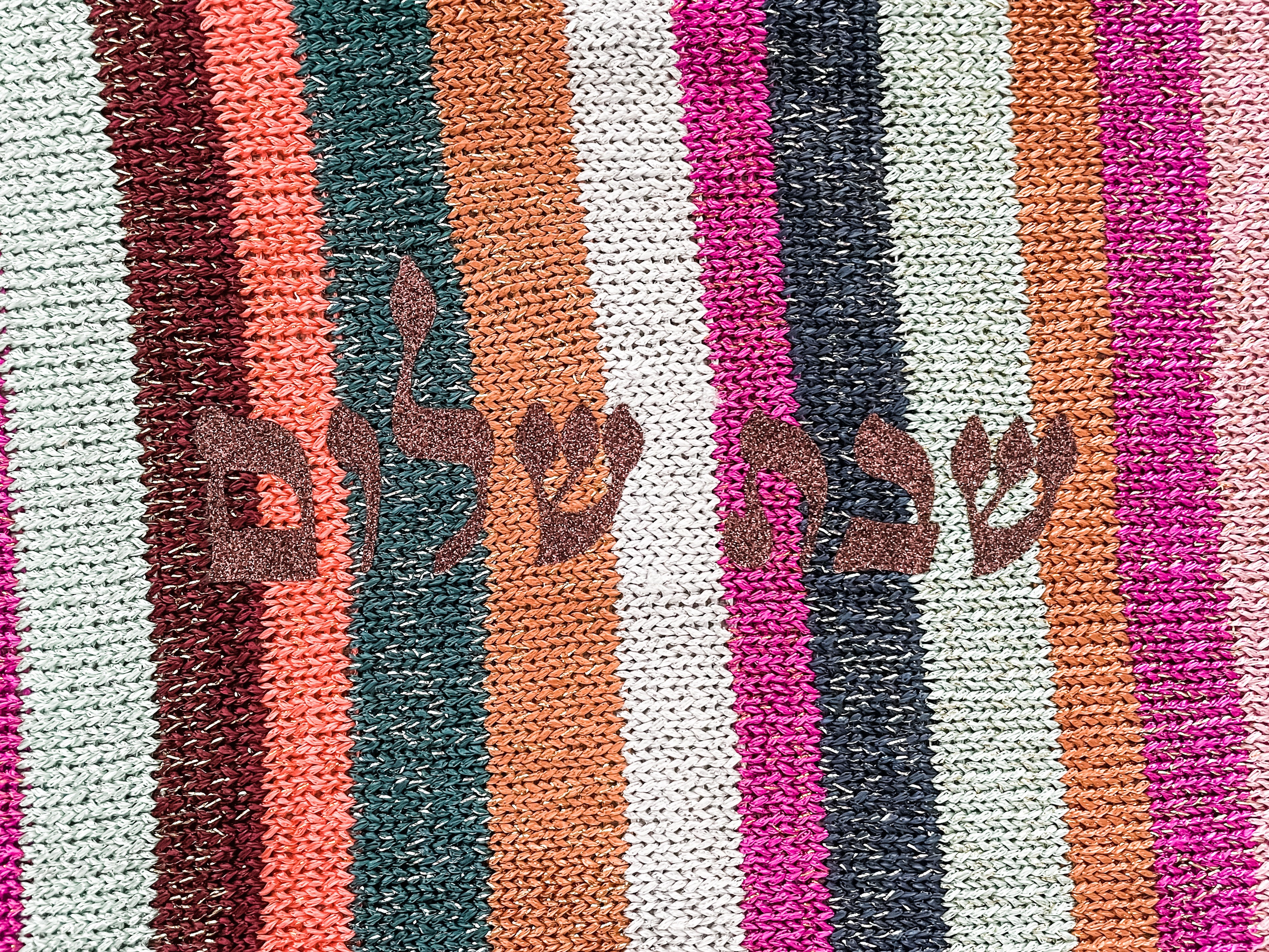 Challah cover, modern, multi stripe- Peace Love Light
