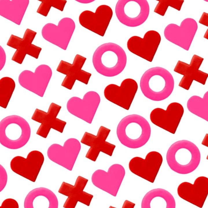 Valentines, Tu B'Av- mini x's and o's- Peace Love Light