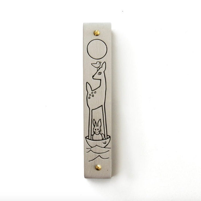 Line-Drawn Children's Woodland Mezuzah - Peace Love Light Shop