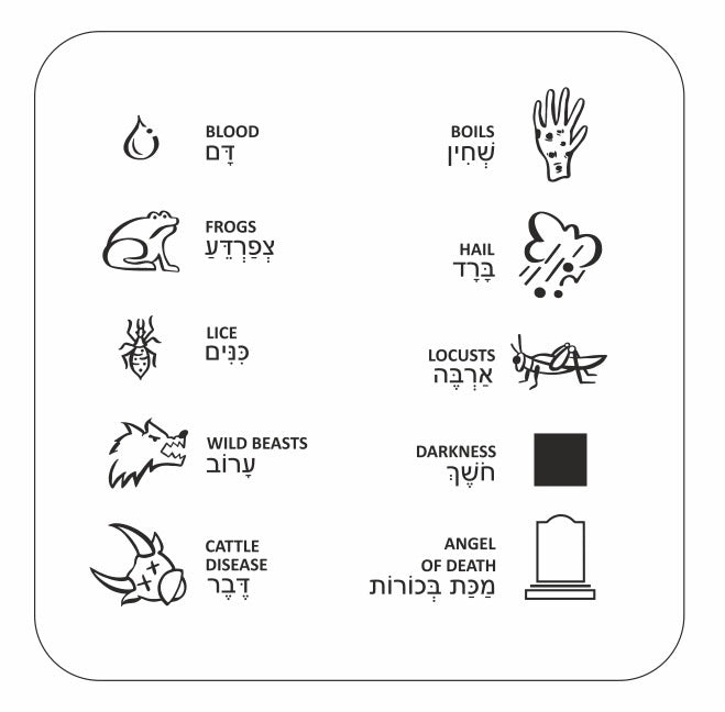 Ten Plague Coasters- Peace Love Light Shop
