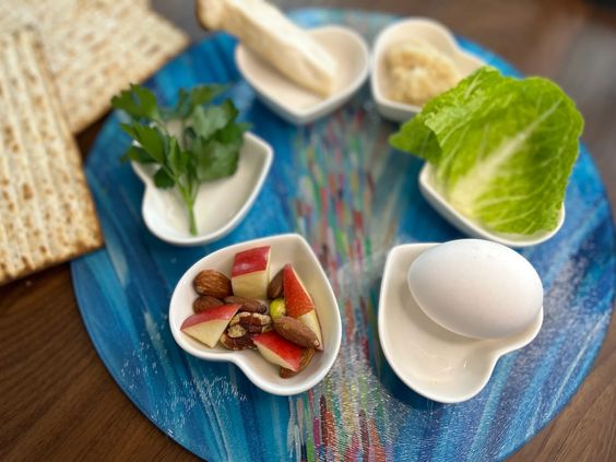 Modern Passover Seder Plate, Peace Love Light Shop- Arielle Zorger Designs