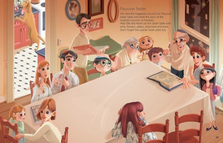 Passover Kids Activity Book- Ella & Noah Celebrate Passover