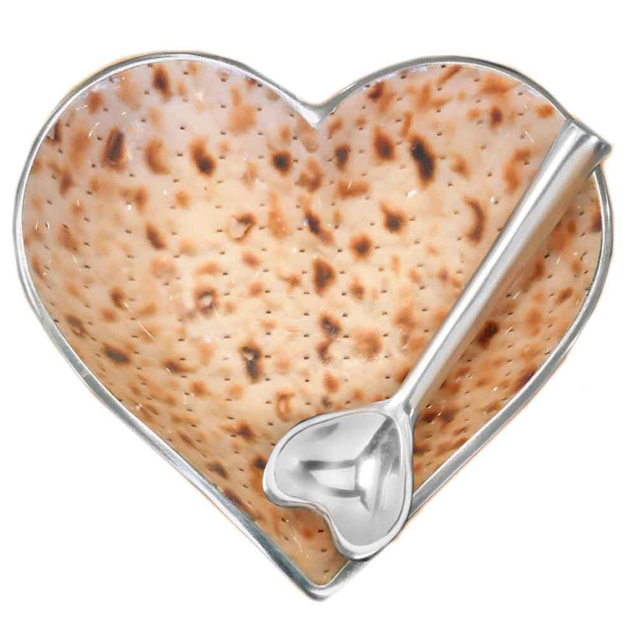Matzah Heart Bowl with Heart Spoon, Passover Gift