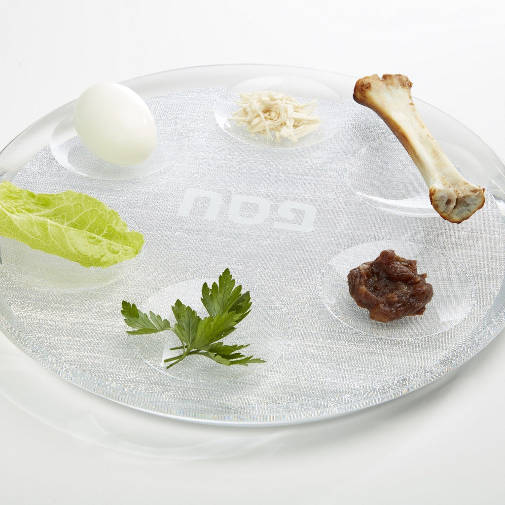 Modern Seder Plate- Silver or Translucent - Peace Love Light Shop