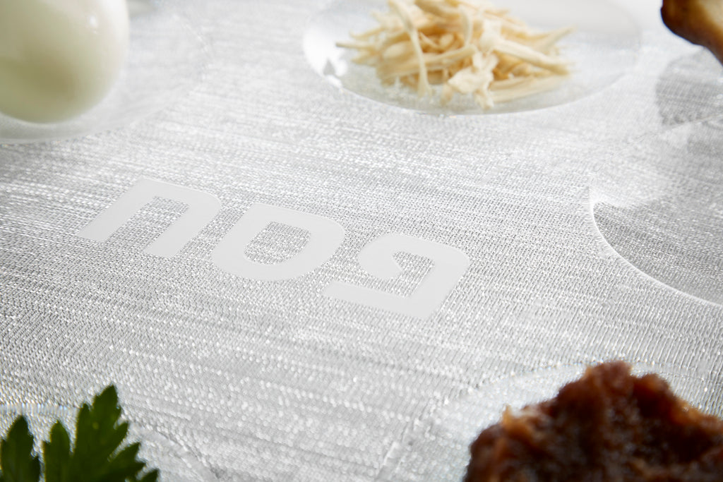 Modern Seder Plate- Silver or Translucent - Peace Love Light Shop