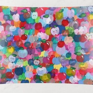 Modern apple & honey bowl, rainbow apples- Peace Love Light Shop