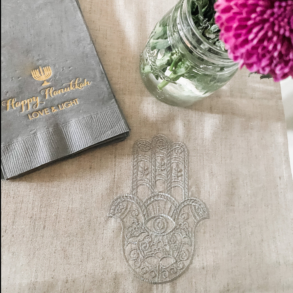 Hamsa runner, Jewish decor- Peace Love Light Shop