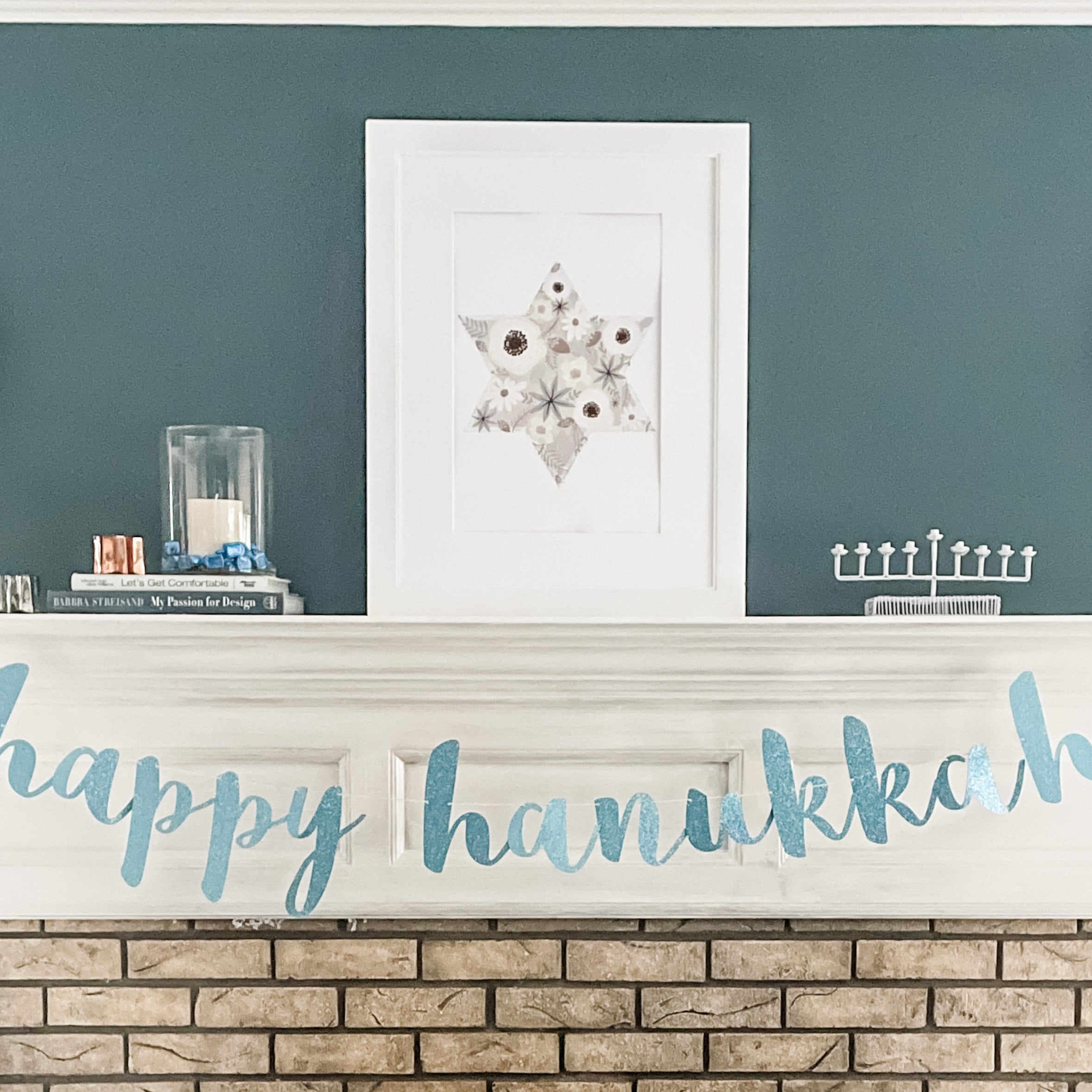 Hanukkah mantel- Peace Love Light Shop