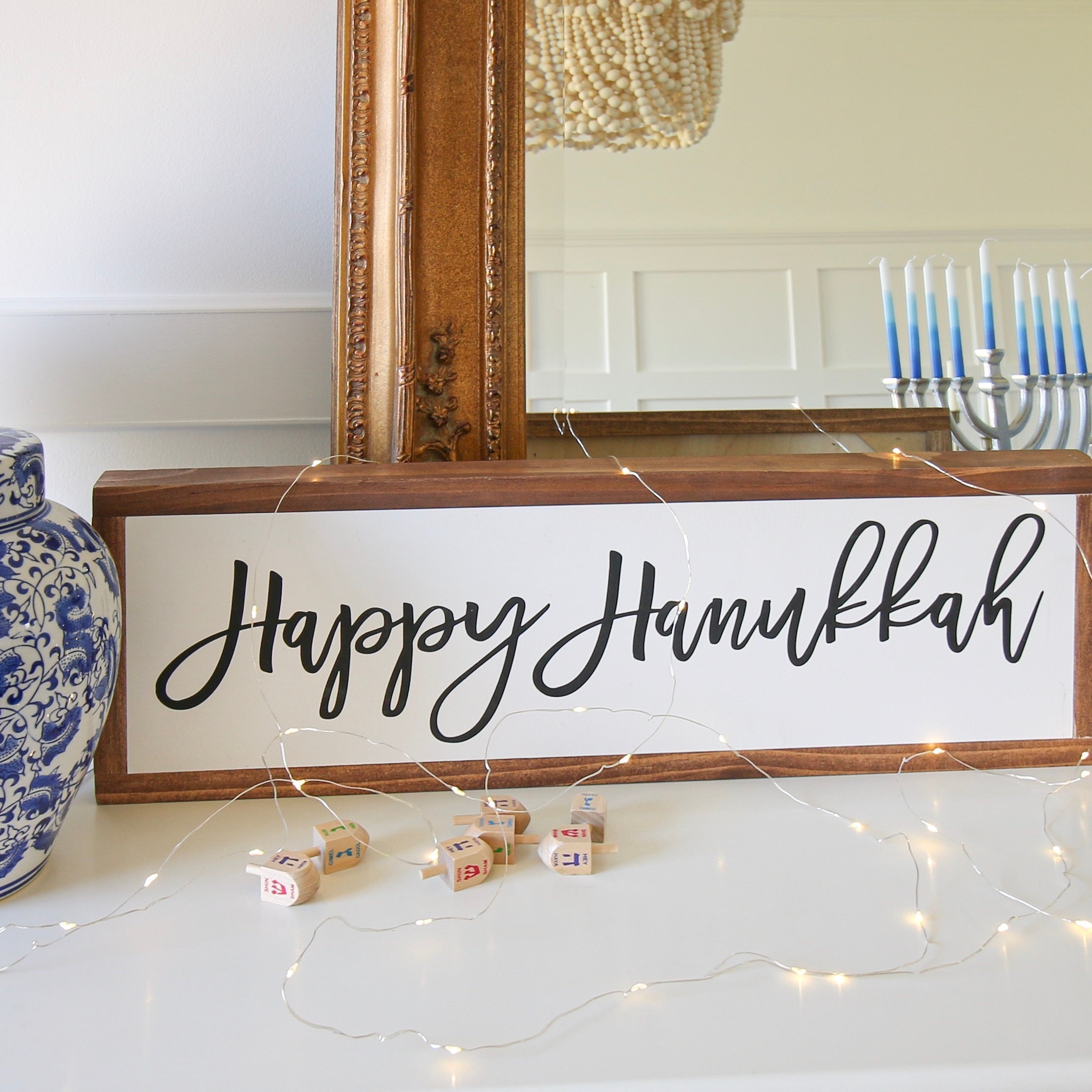 4 of Our Favorite Influencers Decorate for Hanukkah- Peace Love Light Shop.  Photo and styling by stefanasilber.com