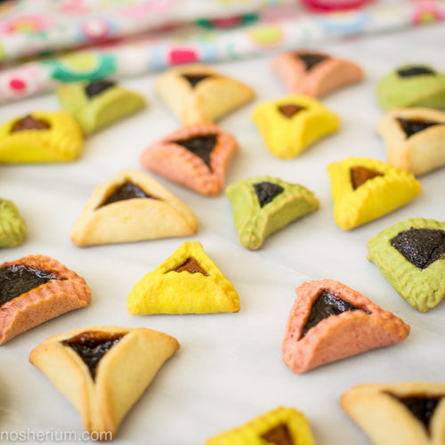 All Natural Hamantaschen, No Artificial Dyes