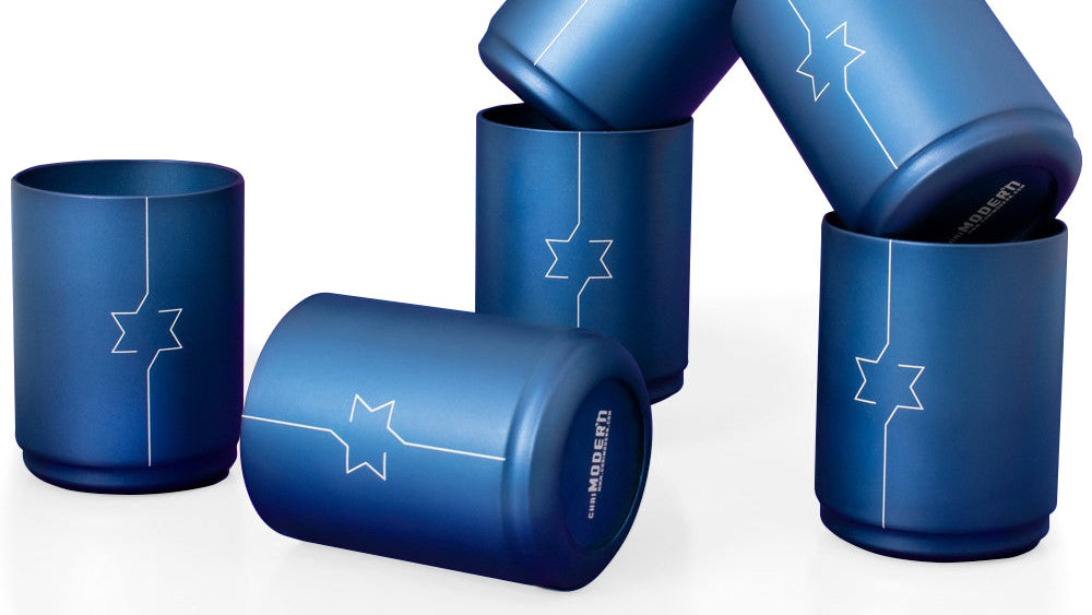 Modern Kiddush Cups- Peace Love Light Shop