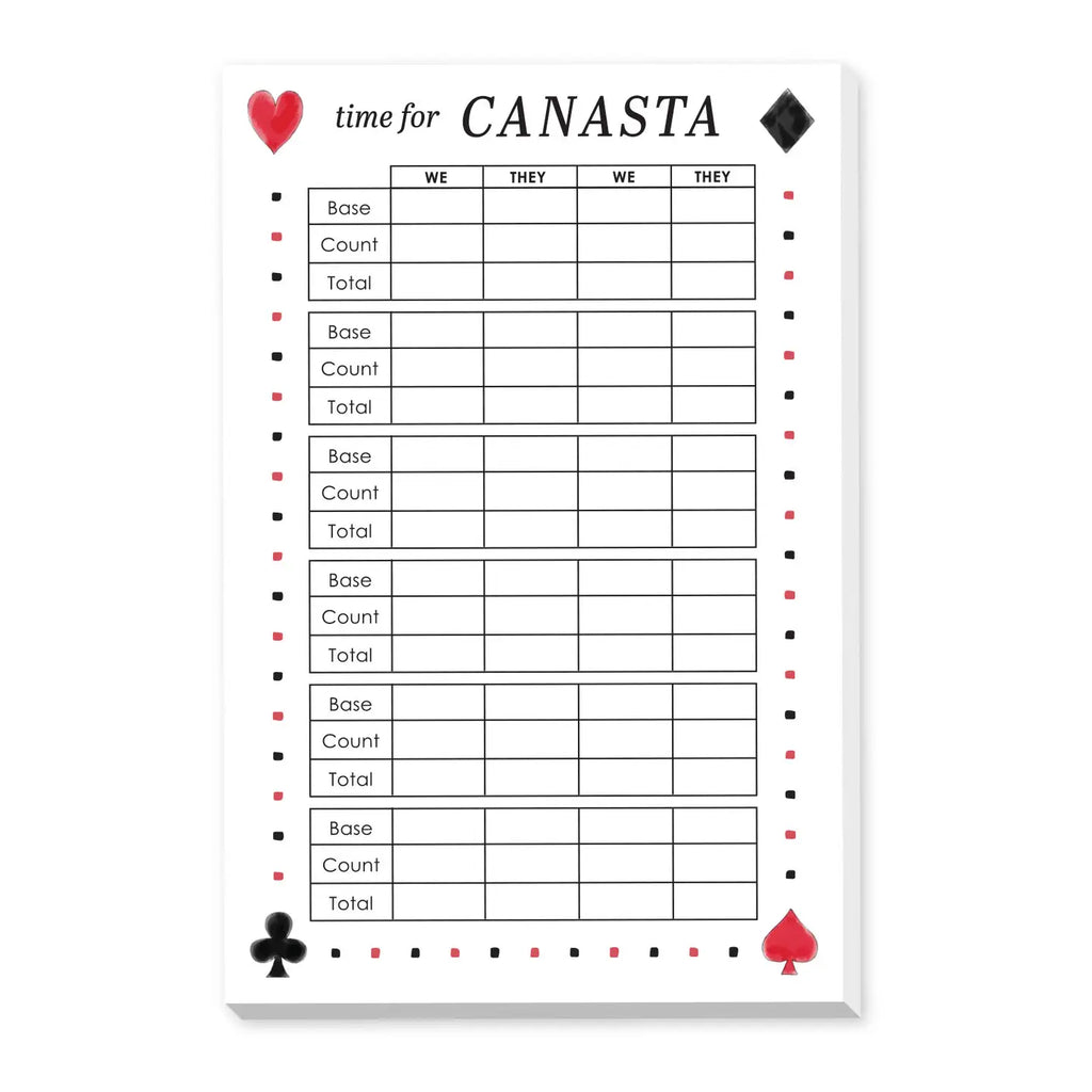 Canasta score card- Peace Love Light Shop