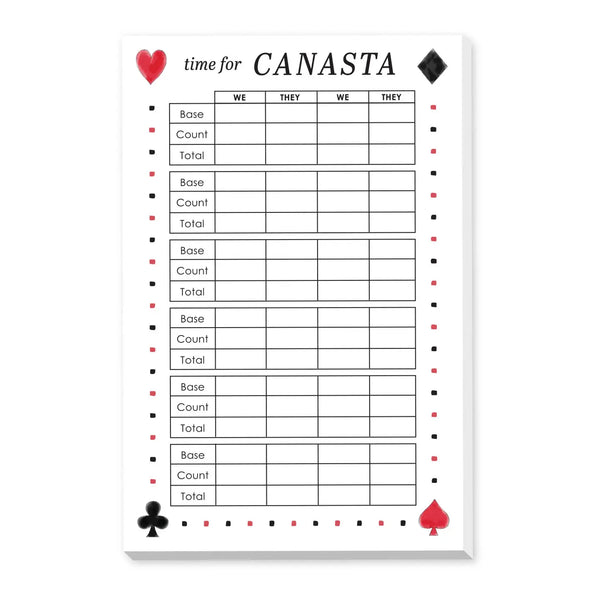 Canasta score card- Peace Love Light Shop