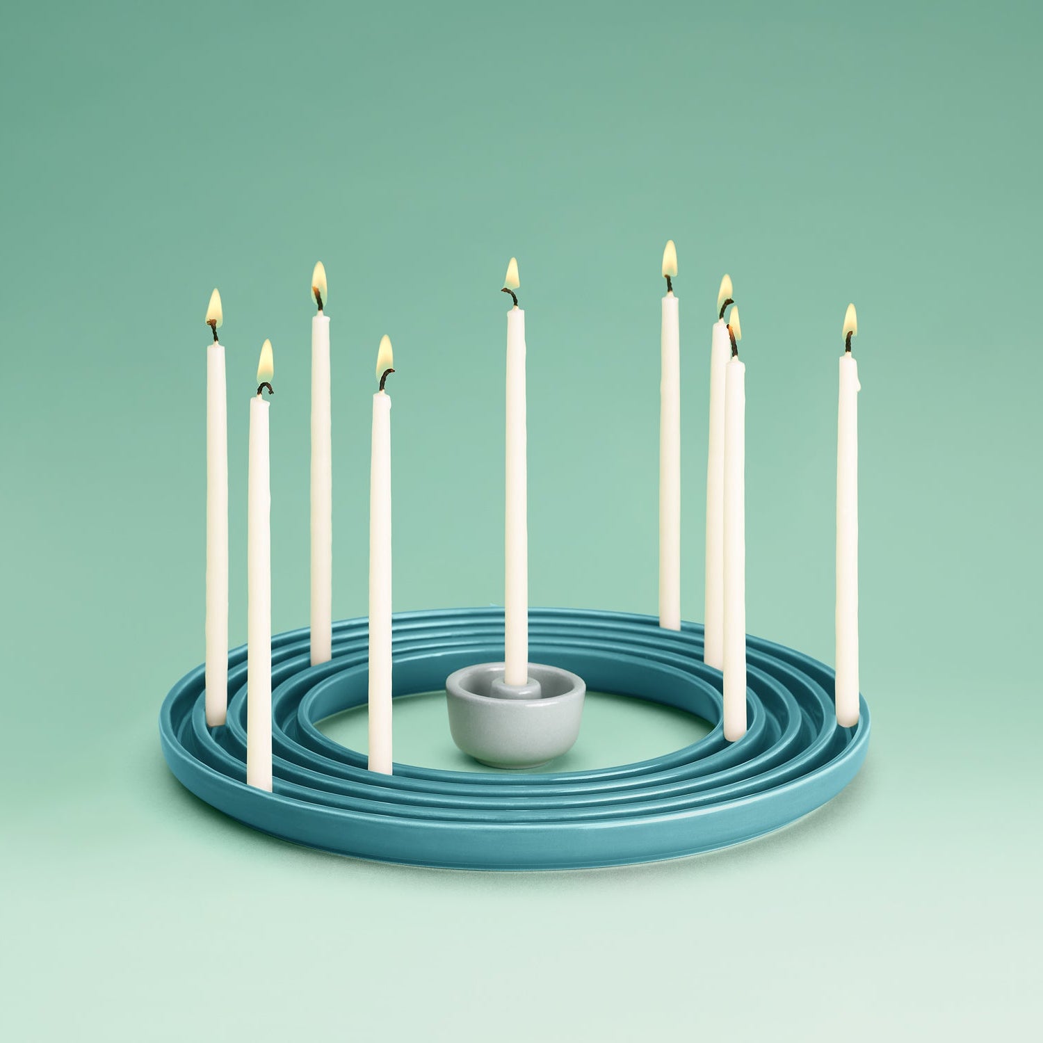 Modern Ripple Menorah- Peace Love Light Shop