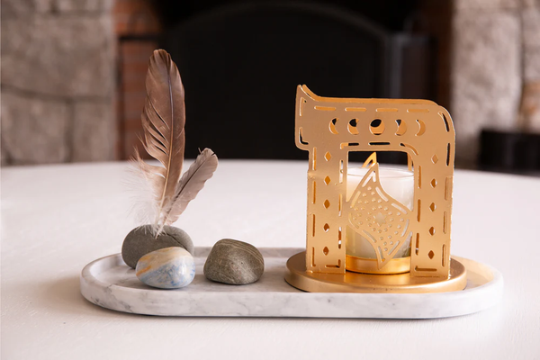 Memorial Ritual Set, Yahrzeit Candle Holder - Peace Love Light Shop