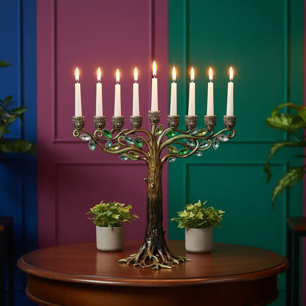 Tree of Life Menorah - Olivia Riegel - Peace Love Light Shop