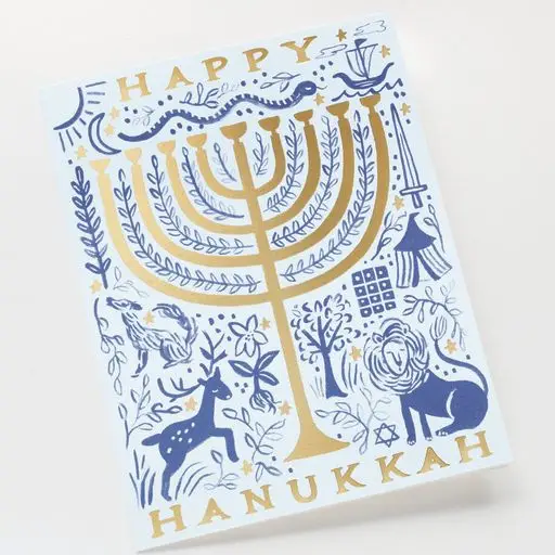 Rifle Paper Hanukkah Card- Peace Love Light Shop