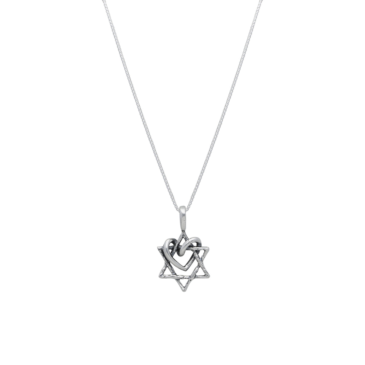 Star of David Heart Necklace, Israel Museum Collection- Peace Love Light Shop