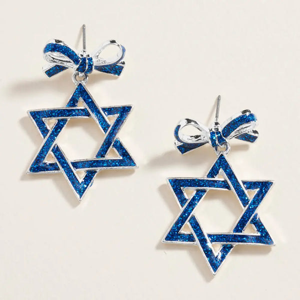 Hanukkah earrings, star of David- Peace Love Light Shop