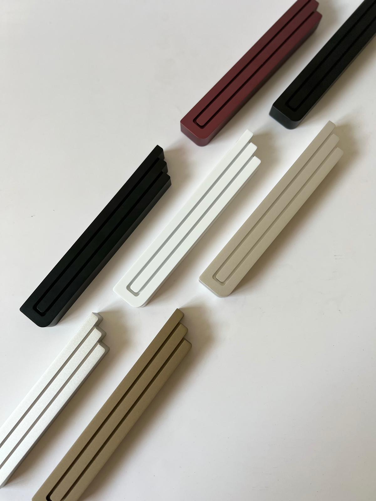 Modern mezuzah, anodized aluminum, Peace Love Light Shop
