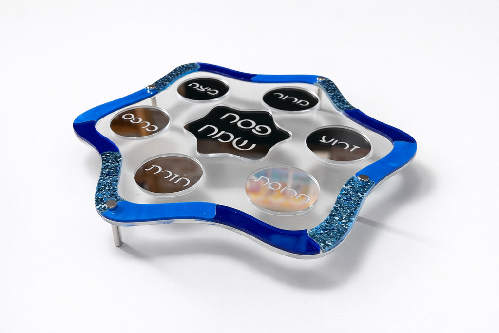 Acrylic Seder Plate- Peace Love Light Shop