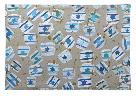 Shabbat Challah Cover- Israel Flag, Peace Love Light Shop