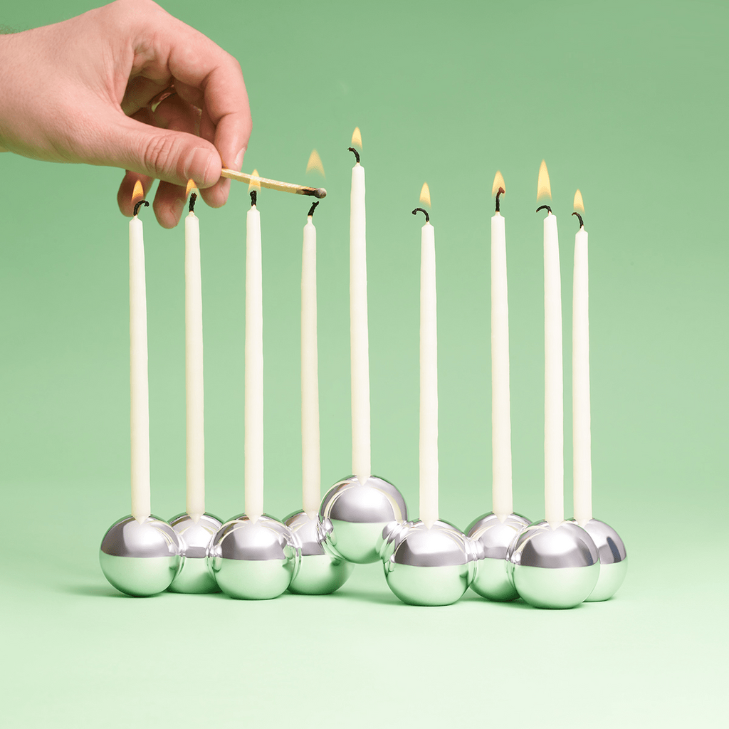 Modern Bubble Menorah - Aluminum, Peace Love Light Shop