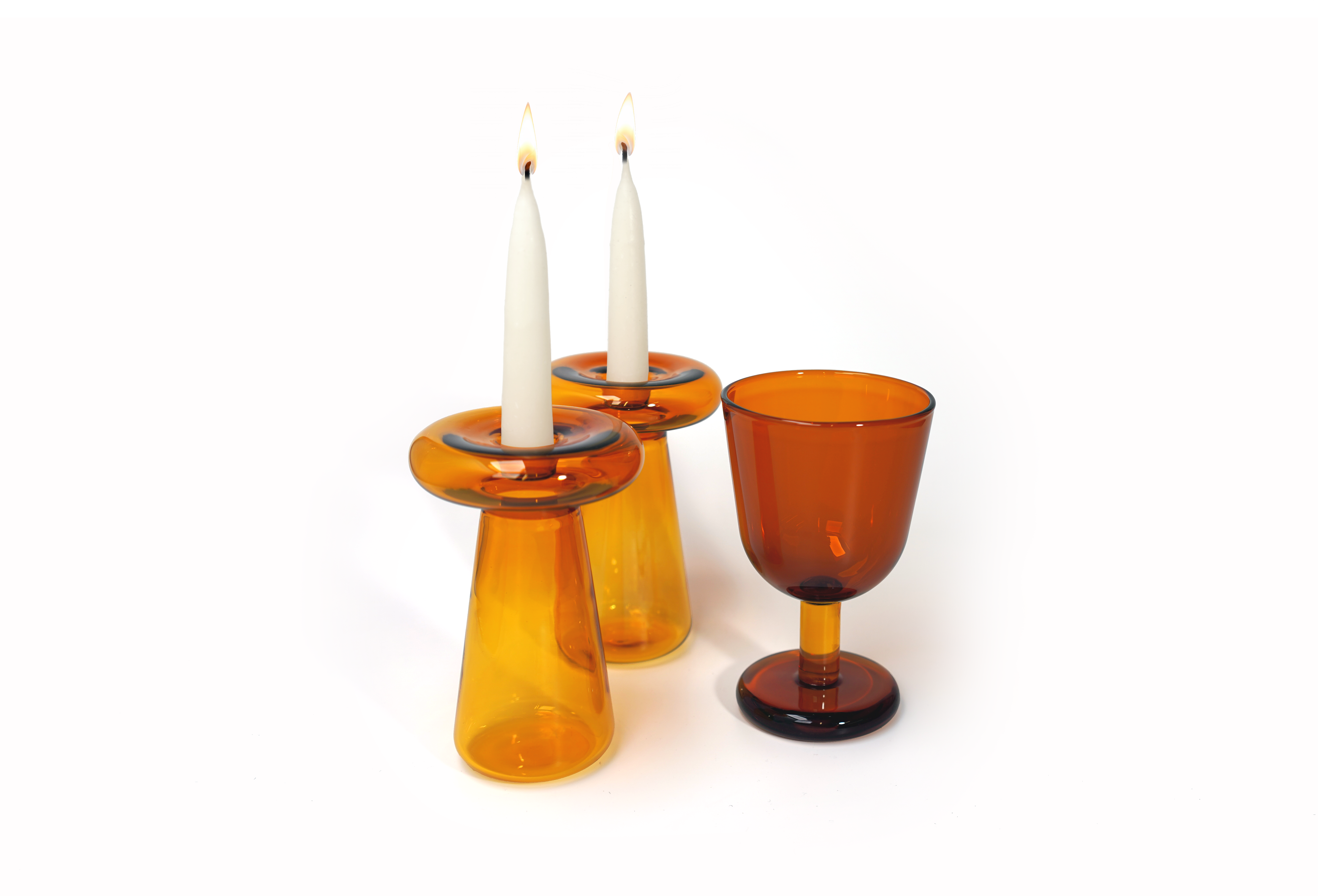 Modern Shabbat set, kiddush cup & candle holders- Peace Love Light Shop