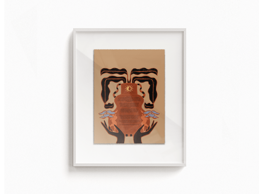 Modern Ketubah- Peace Love Light Shop