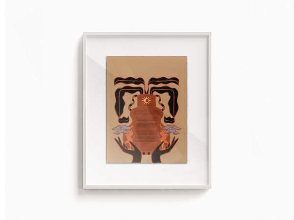 Modern Ketubah- Peace Love Light Shop
