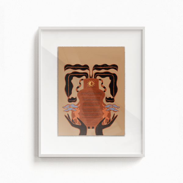 Modern Ketubah- Peace Love Light Shop