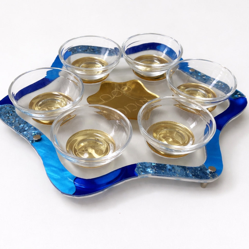 Acrylic Seder Plate- Peace Love Light Shop