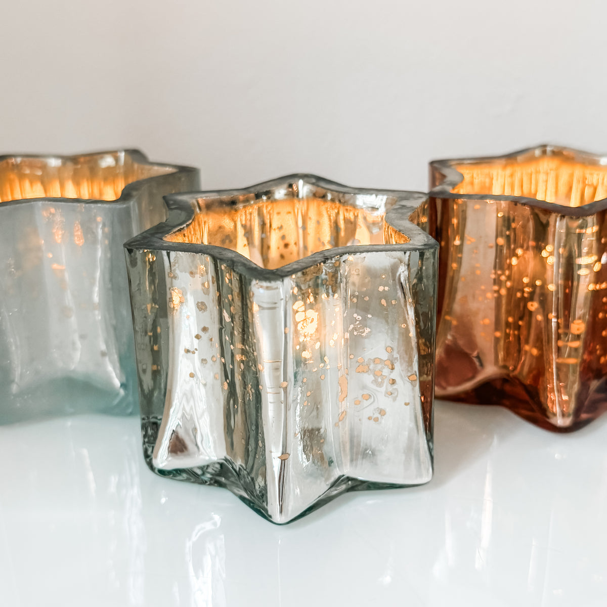 Liora star of David votives, shabbat candles - Peace Love Light Shop
