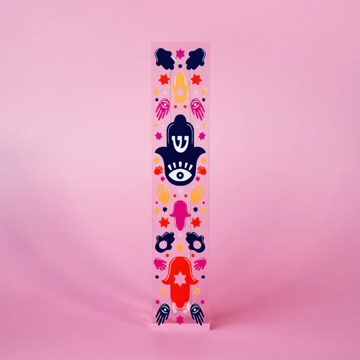 Ariel Tidhar modern acrylic mezuzah- Peace Love Light Shop