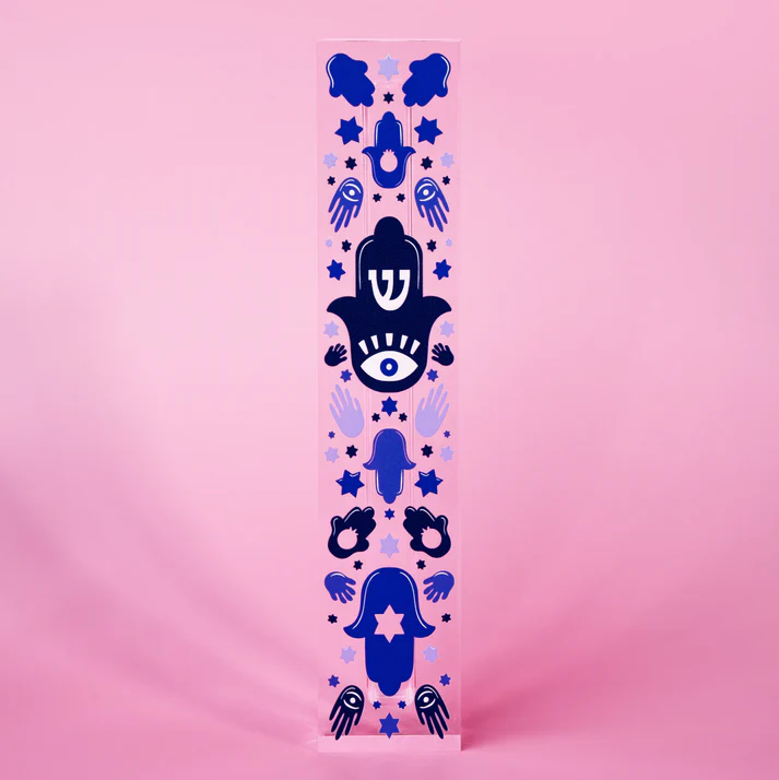 Ariel Tidhar modern acrylic mezuzah- Peace Love Light Shop