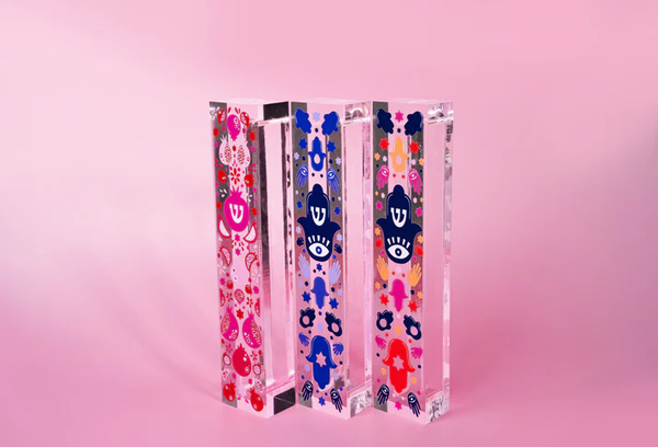 Ariel Tidhar modern acrylic mezuzah- Peace Love Light Shop