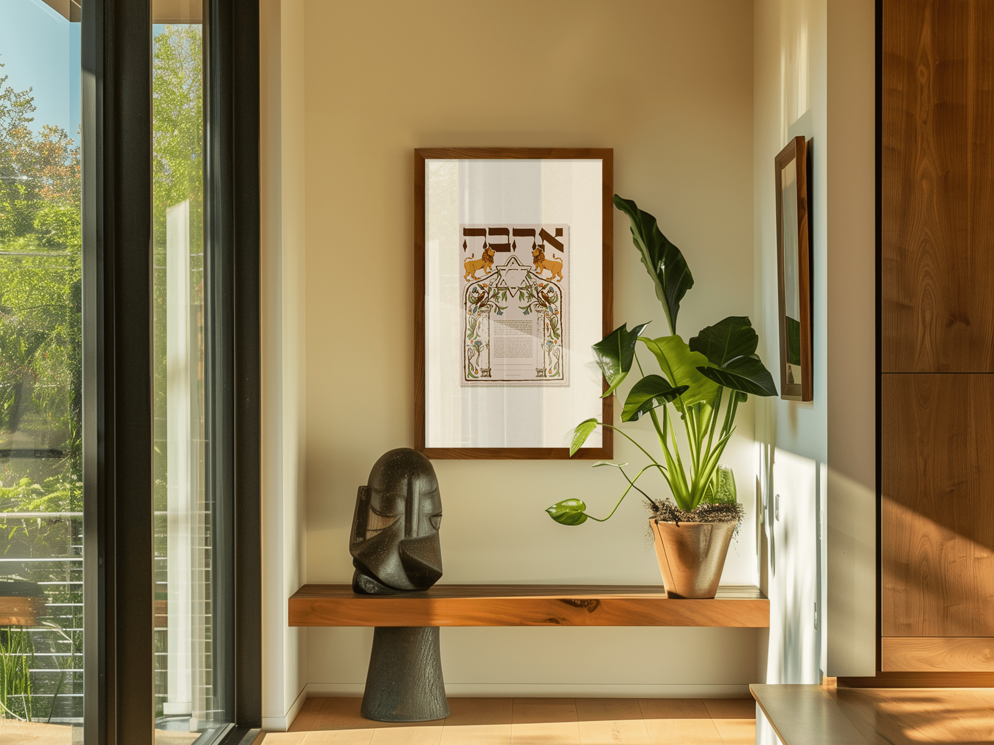 Modern Ketubah- Peace Love Light Shop