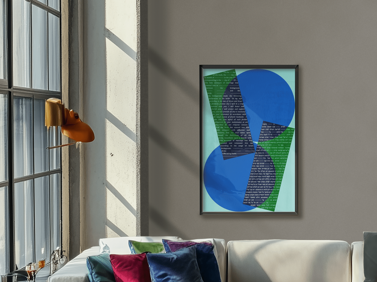 Modern Ketubah- Peace Love Light Shop