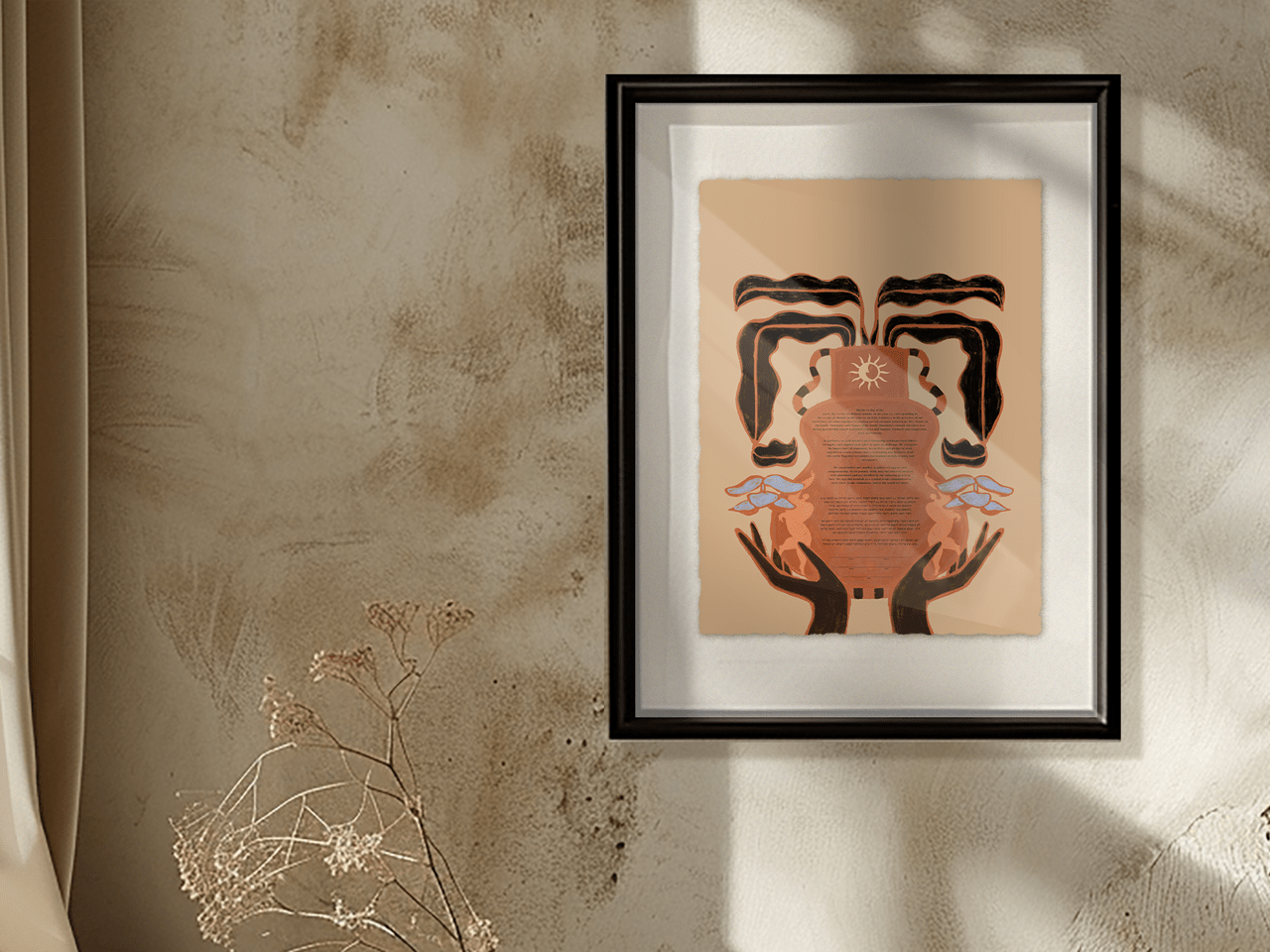 Modern Ketubah- Peace Love Light Shop