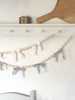 Velvet bow garland, Jewish holiday decor- Peace Love Light Shop