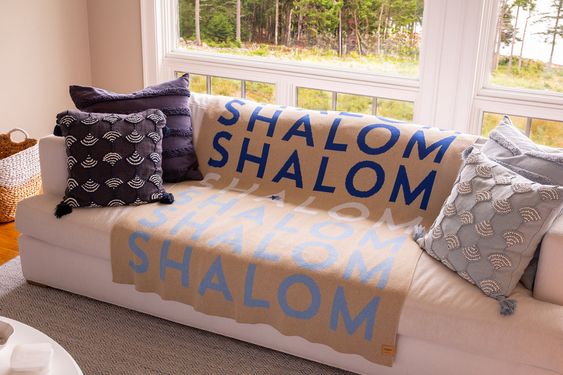 Jewish Blanket, Shalom Ombre- Peace Love Light Shop