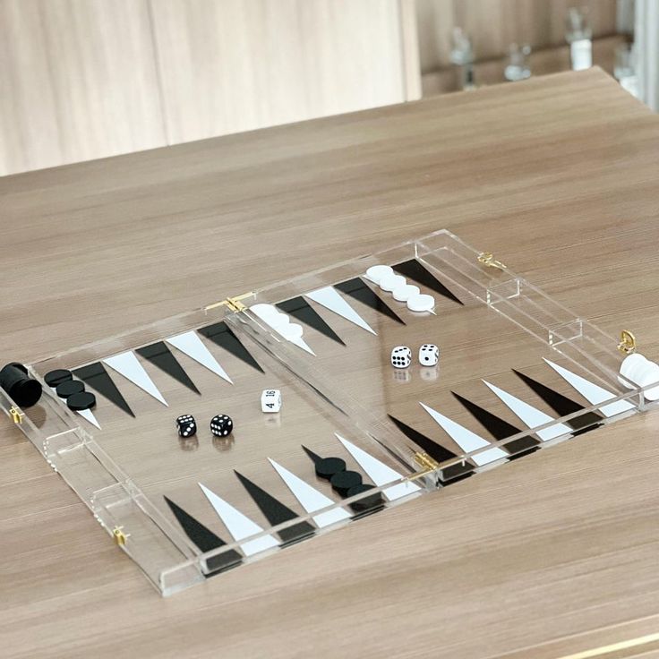 Modern Lucite Backgammon Game- Peace Love Light Shop