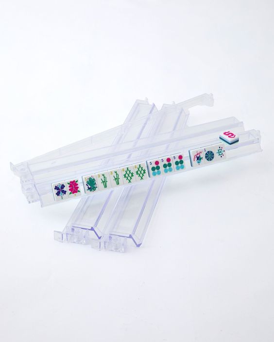 Clear Acrylic Mah Jong Rack and Pusher Set- Peace Love Light Shop